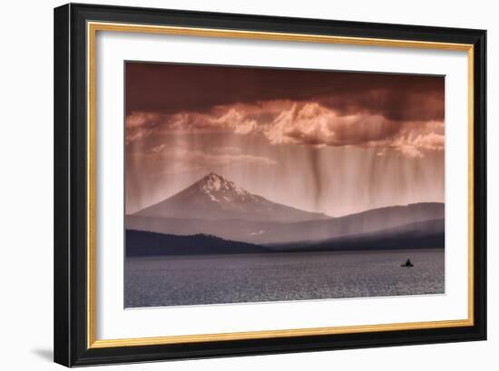 Rainfall at Klamath Lake-Vincent James-Framed Photographic Print