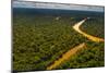 Rainforest Aerial, Yavari-Mirin River, Oxbow Lake and Primary Forest, Amazon Region, Peru-Redmond Durrell-Mounted Photographic Print