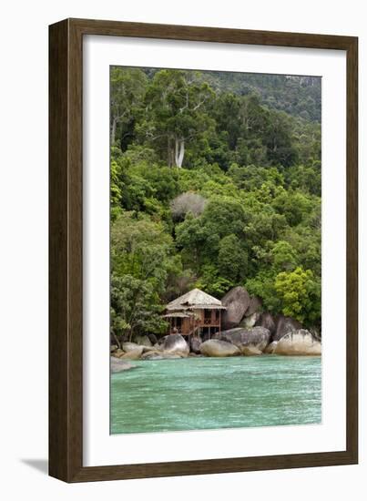 Rainforest and a Wooden Cabin of the 'Bagus Place-Andrey Zvoznikov-Framed Photographic Print