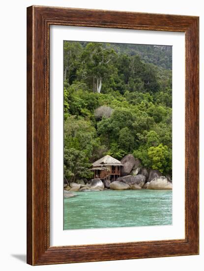 Rainforest and a Wooden Cabin of the 'Bagus Place-Andrey Zvoznikov-Framed Photographic Print