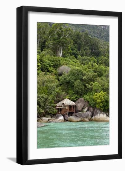 Rainforest and a Wooden Cabin of the 'Bagus Place-Andrey Zvoznikov-Framed Photographic Print