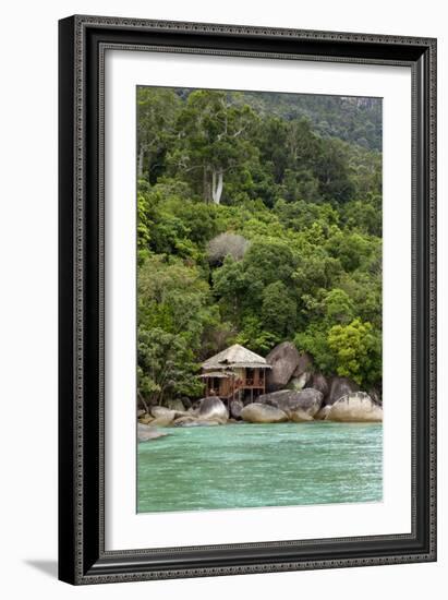 Rainforest and a Wooden Cabin of the 'Bagus Place-Andrey Zvoznikov-Framed Photographic Print