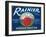 Rainier Apple Label - Yakima, WA-Lantern Press-Framed Art Print