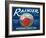 Rainier Apple Label - Yakima, WA-Lantern Press-Framed Art Print