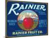 Rainier Apple Label - Yakima, WA-Lantern Press-Mounted Art Print