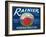 Rainier Apple Label - Yakima, WA-Lantern Press-Framed Art Print