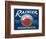 Rainier Apple Label - Yakima, WA-Lantern Press-Framed Art Print