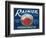 Rainier Apple Label - Yakima, WA-Lantern Press-Framed Art Print