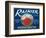 Rainier Apple Label - Yakima, WA-Lantern Press-Framed Art Print