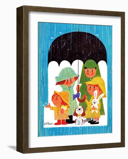 Raining Cats and Dogs - Jack & Jill-Jack Weaver-Framed Giclee Print