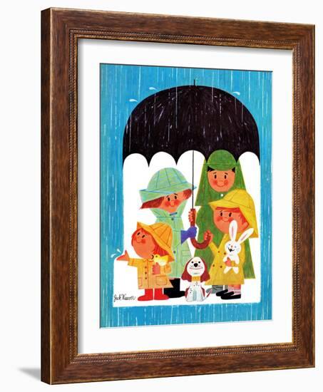Raining Cats and Dogs - Jack & Jill-Jack Weaver-Framed Giclee Print