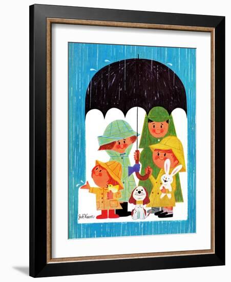 Raining Cats and Dogs - Jack & Jill-Jack Weaver-Framed Giclee Print