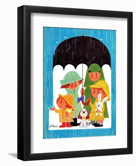 Raining Cats and Dogs - Jack & Jill-Jack Weaver-Framed Giclee Print