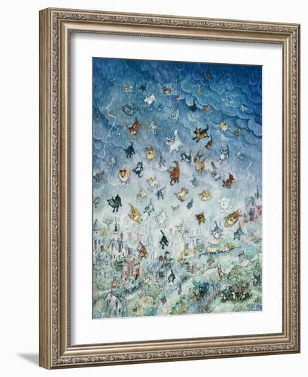 Raining Cats and Dogs-Bill Bell-Framed Giclee Print