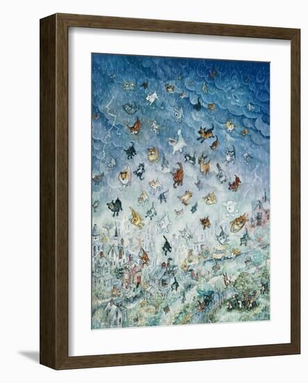 Raining Cats and Dogs-Bill Bell-Framed Giclee Print