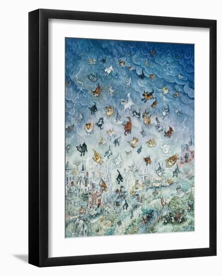 Raining Cats and Dogs-Bill Bell-Framed Giclee Print