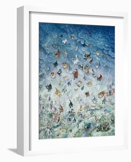 Raining Cats and Dogs-Bill Bell-Framed Giclee Print