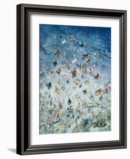 Raining Cats and Dogs-Bill Bell-Framed Giclee Print