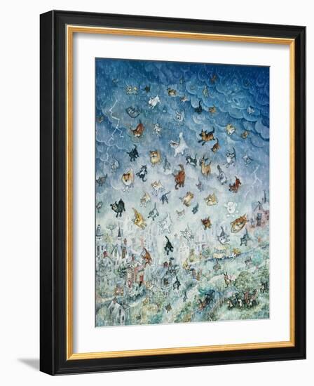 Raining Cats and Dogs-Bill Bell-Framed Giclee Print