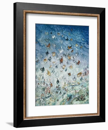 Raining Cats and Dogs-Bill Bell-Framed Giclee Print