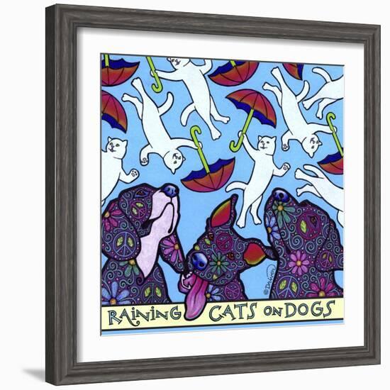 Raining Cats on Dogs-Denny Driver-Framed Giclee Print