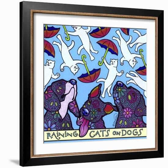 Raining Cats on Dogs-Denny Driver-Framed Giclee Print