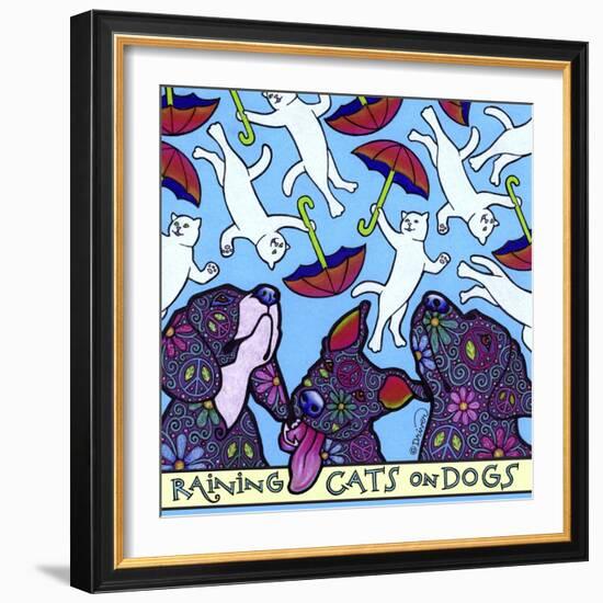 Raining Cats on Dogs-Denny Driver-Framed Giclee Print