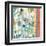 Raining Flowers with Border Square III-Candra Boggs-Framed Art Print