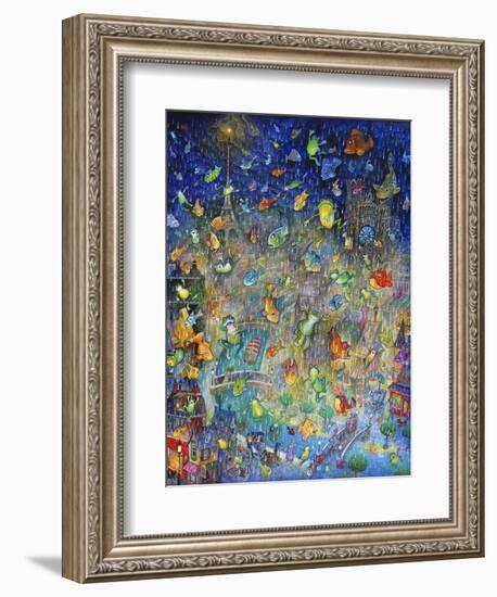 Raining Frogs and Fishes-Bill Bell-Framed Giclee Print