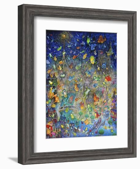 Raining Frogs and Fishes-Bill Bell-Framed Giclee Print