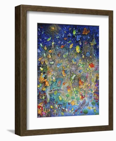 Raining Frogs and Fishes-Bill Bell-Framed Giclee Print