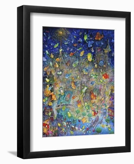 Raining Frogs and Fishes-Bill Bell-Framed Giclee Print