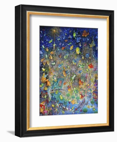 Raining Frogs and Fishes-Bill Bell-Framed Giclee Print