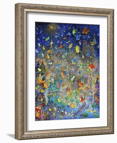 Raining Frogs and Fishes-Bill Bell-Framed Giclee Print