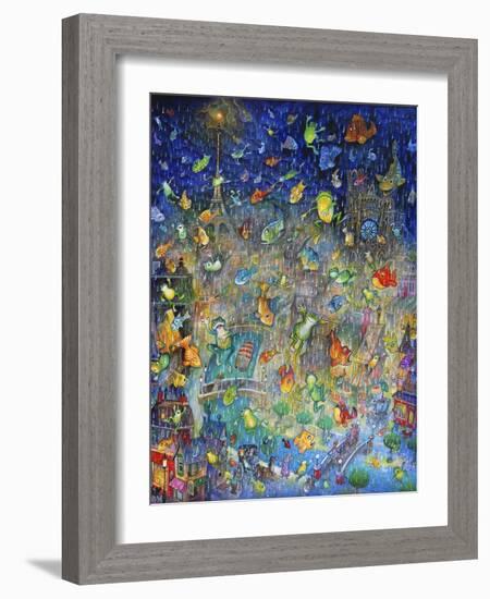 Raining Frogs and Fishes-Bill Bell-Framed Giclee Print