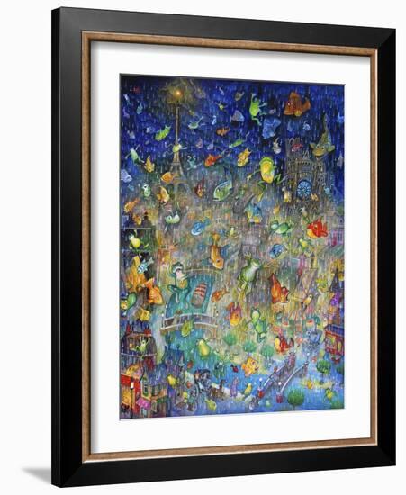 Raining Frogs and Fishes-Bill Bell-Framed Giclee Print