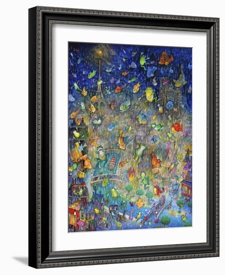 Raining Frogs and Fishes-Bill Bell-Framed Giclee Print