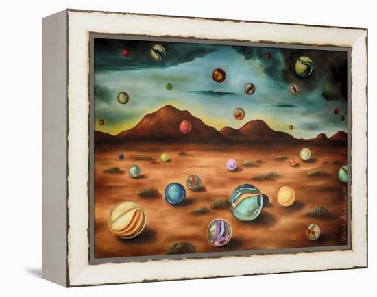 Raining Marbles 3-Leah Saulnier-Framed Premier Image Canvas