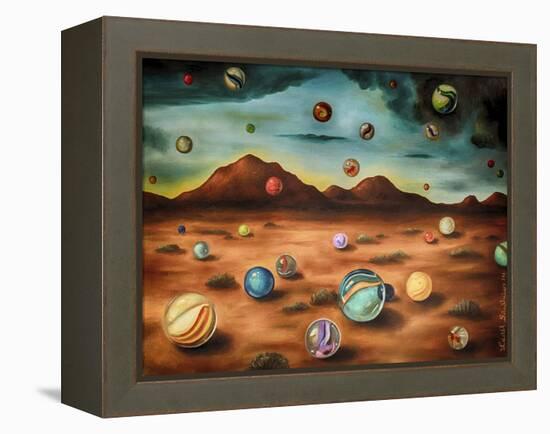 Raining Marbles 3-Leah Saulnier-Framed Premier Image Canvas