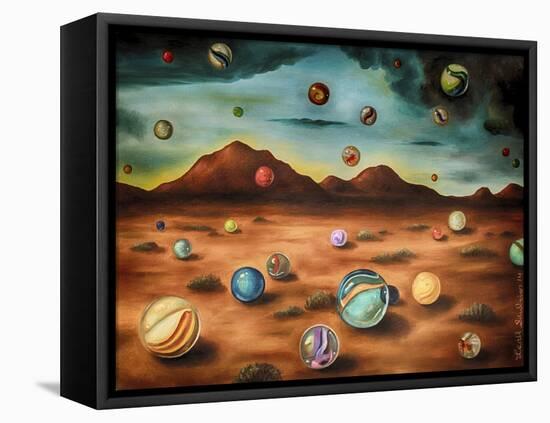 Raining Marbles 3-Leah Saulnier-Framed Premier Image Canvas