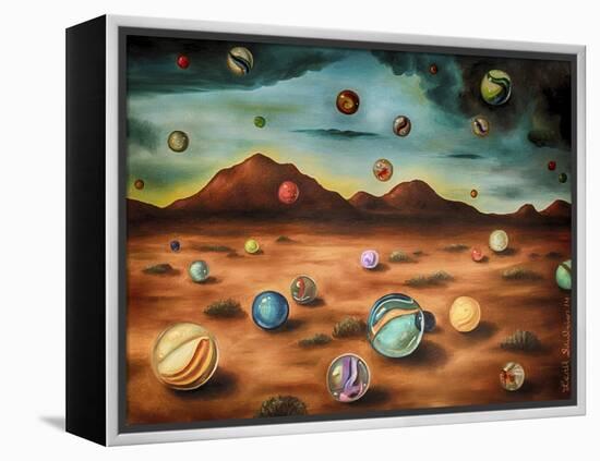 Raining Marbles 3-Leah Saulnier-Framed Premier Image Canvas