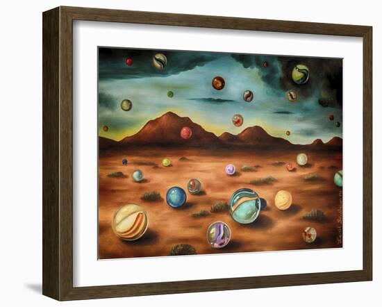 Raining Marbles 3-Leah Saulnier-Framed Giclee Print