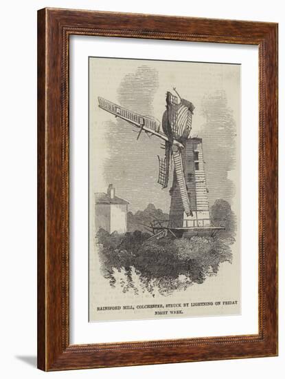 Rainsford Mill, Colchester, Struck by Lightning on Friday Night Week-null-Framed Giclee Print