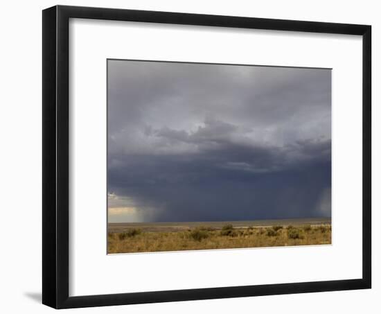 Rainstorm over the Arid Plains of the Four Corners Area, New Mexico-null-Framed Photographic Print