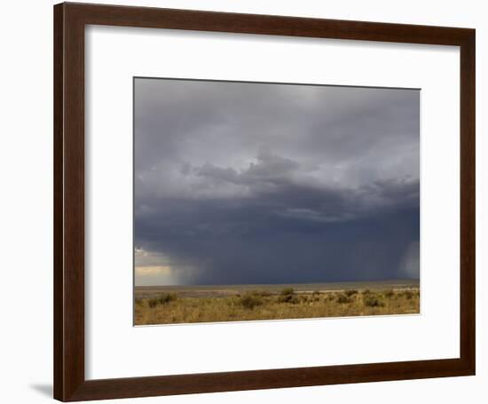 Rainstorm over the Arid Plains of the Four Corners Area, New Mexico-null-Framed Photographic Print