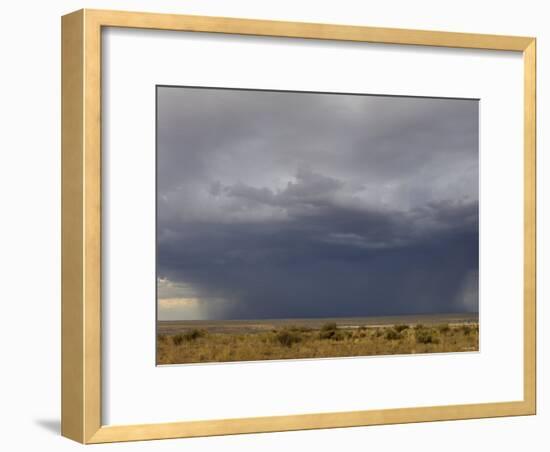 Rainstorm over the Arid Plains of the Four Corners Area, New Mexico-null-Framed Photographic Print