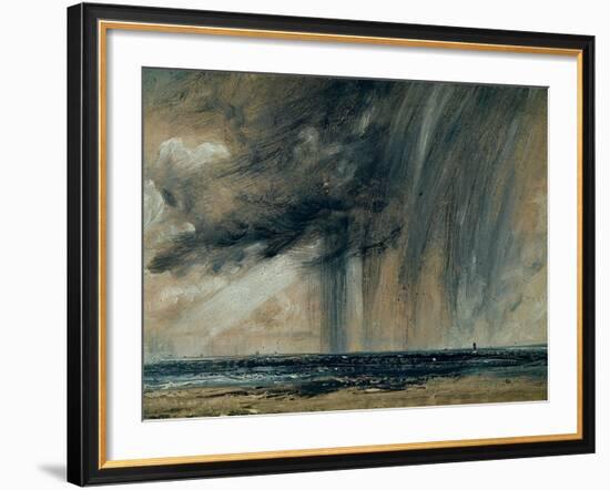 Rainstorm over the Sea, C.1824-28 (Oil on Paper Laid on Canvas)-John Constable-Framed Giclee Print