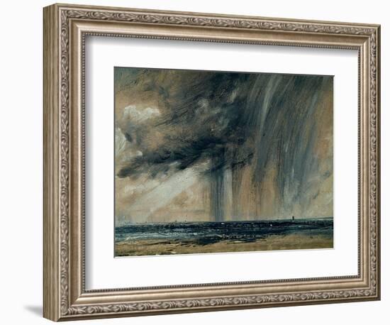 Rainstorm over the Sea, C.1824-28 (Oil on Paper Laid on Canvas)-John Constable-Framed Giclee Print