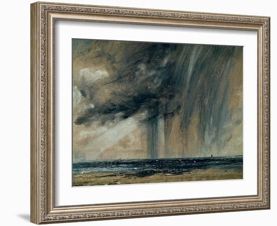 Rainstorm over the Sea, C.1824-28 (Oil on Paper Laid on Canvas)-John Constable-Framed Giclee Print