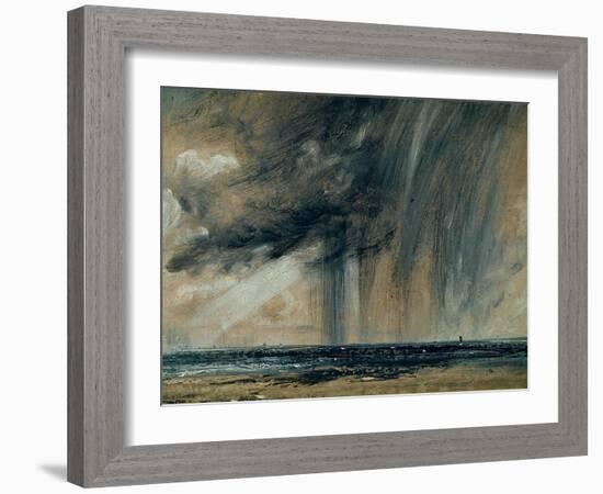 Rainstorm over the Sea, C.1824-28 (Oil on Paper Laid on Canvas)-John Constable-Framed Giclee Print